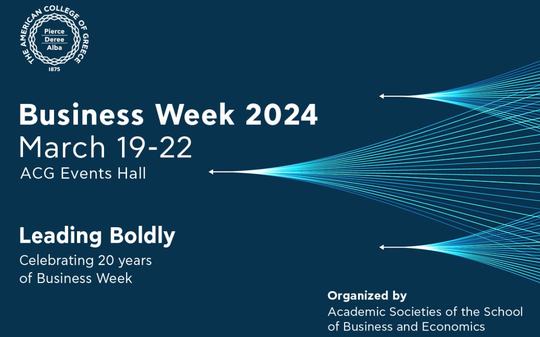 ALBA: Deree Business Week 2024: «Καθοδηγώντας με τόλμη», ο ετήσιος θεσμός που ενισχύει τους δεσμούς μεταξύ του επιχειρηματικού και του ακαδημαϊκού κόσμου