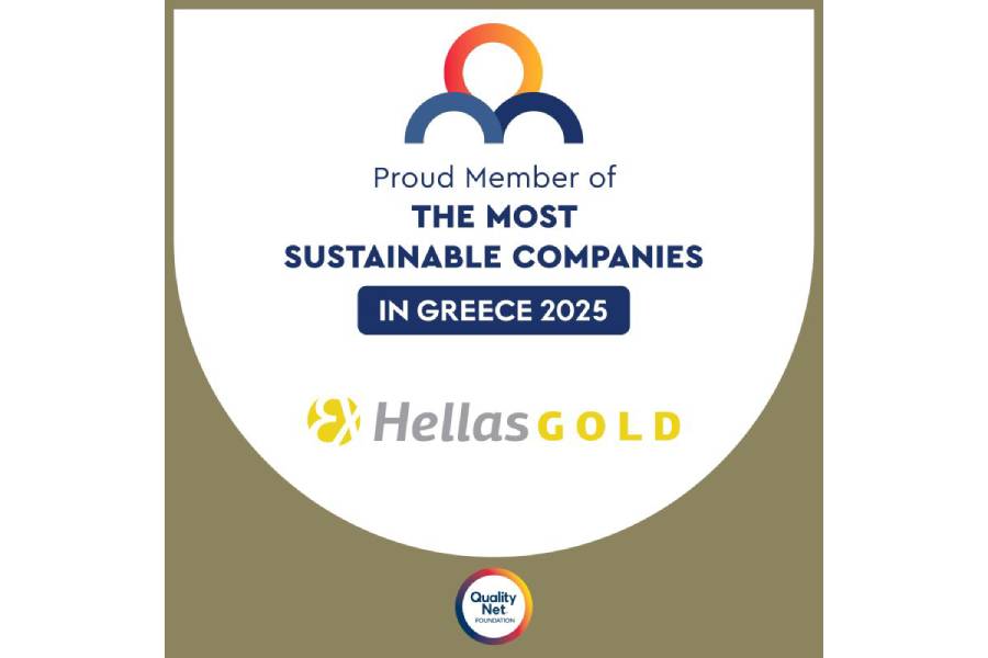HELLAS GOLD: Has been included among “The Most Sustainable Companies in Greece 2025”