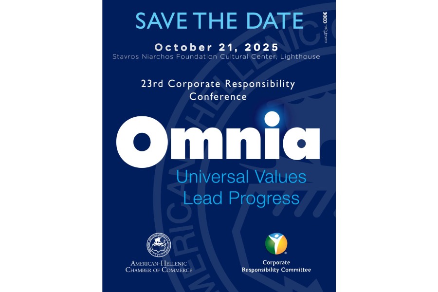 The American – Hellenic Chamber of Commerce: Organizes the 𝟮𝟯𝗿𝗱 𝗖𝗼𝗿𝗽𝗼𝗿𝗮𝘁𝗲 𝗥𝗲𝘀𝗽𝗼𝗻𝘀𝗶𝗯𝗶𝗹𝗶𝘁𝘆 𝗖𝗼𝗻𝗳𝗲𝗿𝗲𝗻𝗰𝗲: 𝗢𝗺𝗻𝗶𝗮