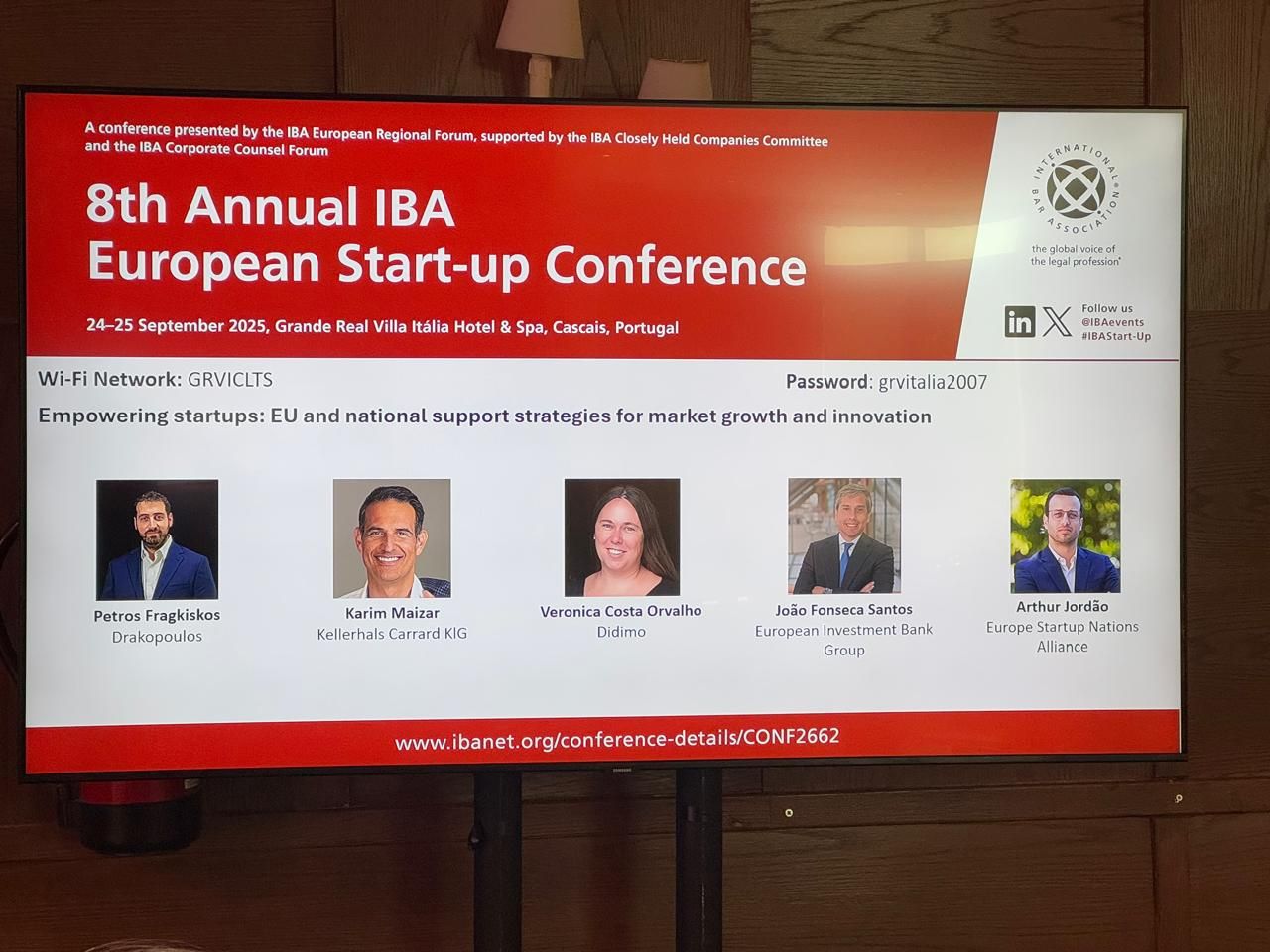 DRAKOPOULOS: Participated in the 8th Annual International Bar Association European Start-up Conference